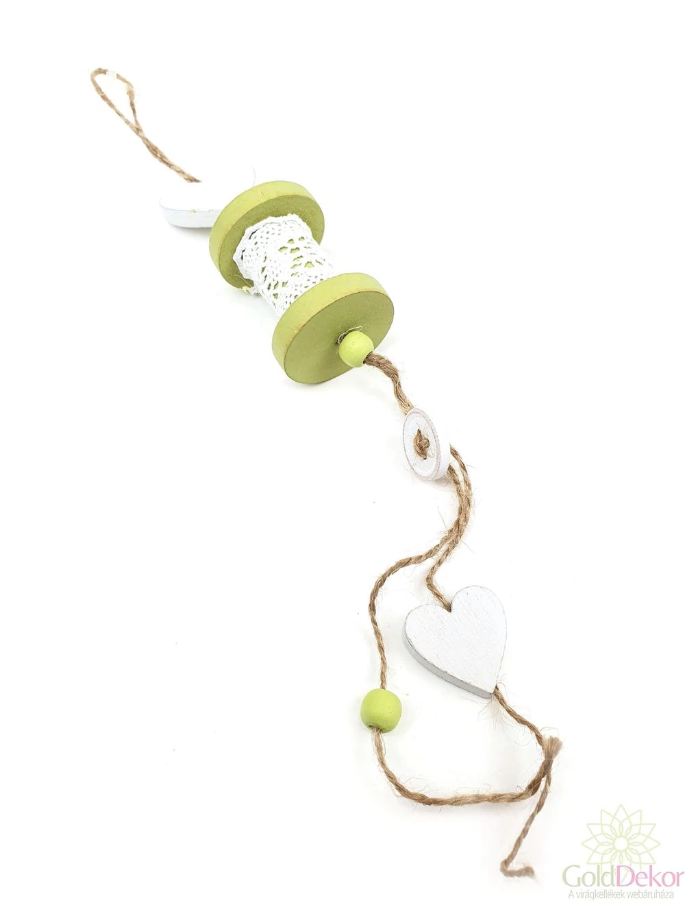 Csipkés spulni ablakdísz