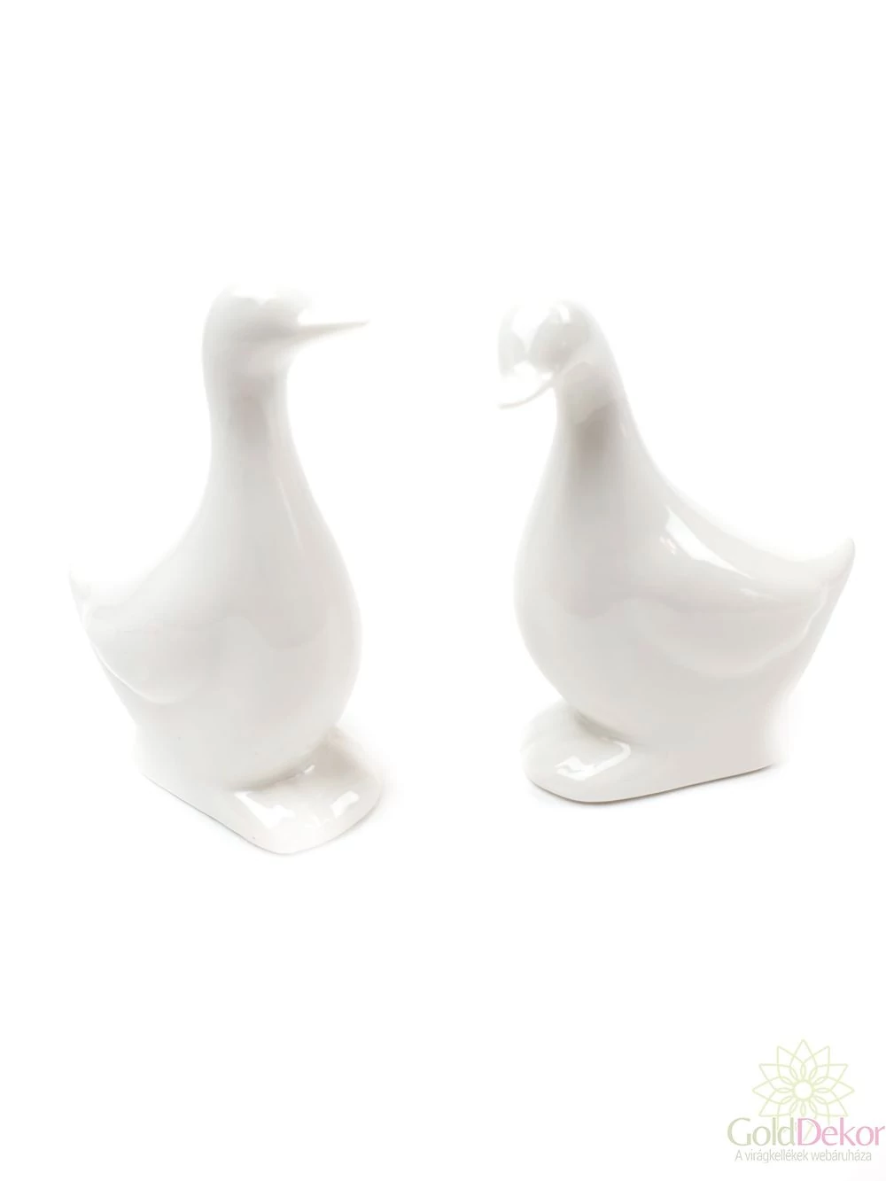 Porcelán liba figura