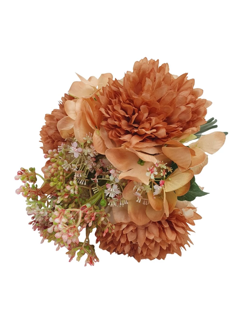 Vegyes bazsarózsa csokor 30 cm  - Világos barna Vegyes bazsarózsa csokor 30 cm  - Világos barna