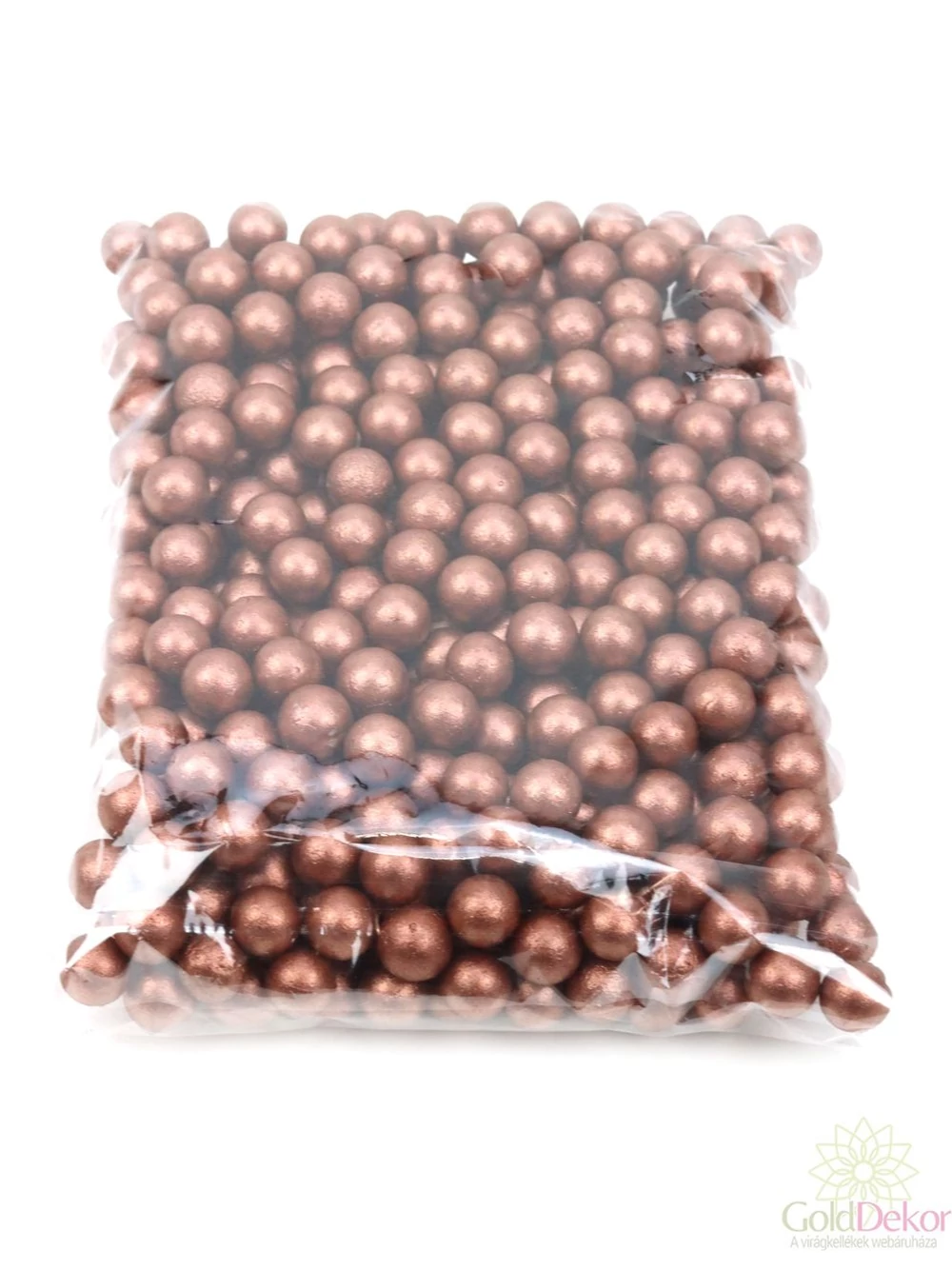 Metál hungarocell golyó 1,2 cm - Barna