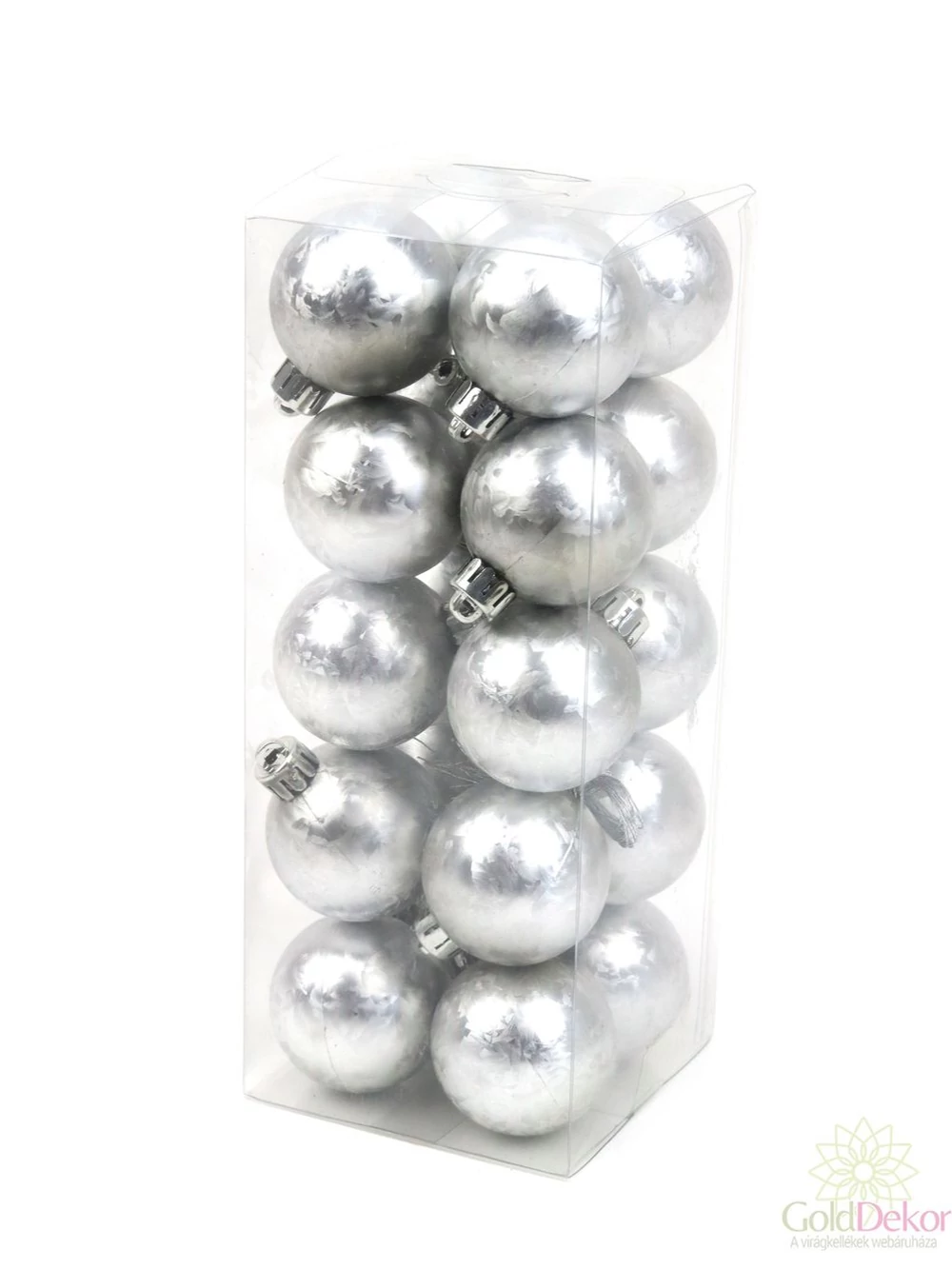 Karácsonyi gömb matt 4 cm - Ezüst