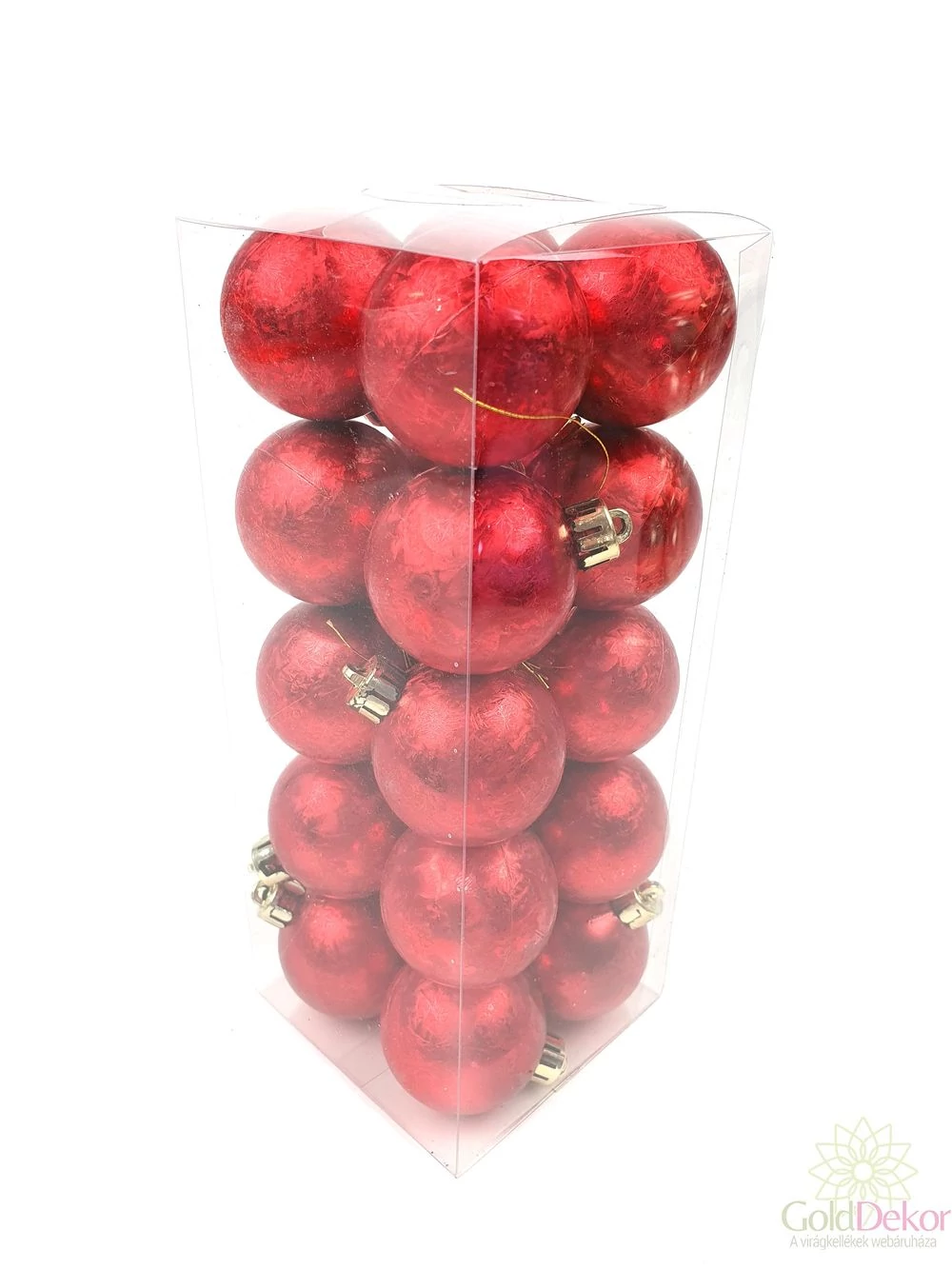 Karácsonyi gömb matt 4 cm - Piros