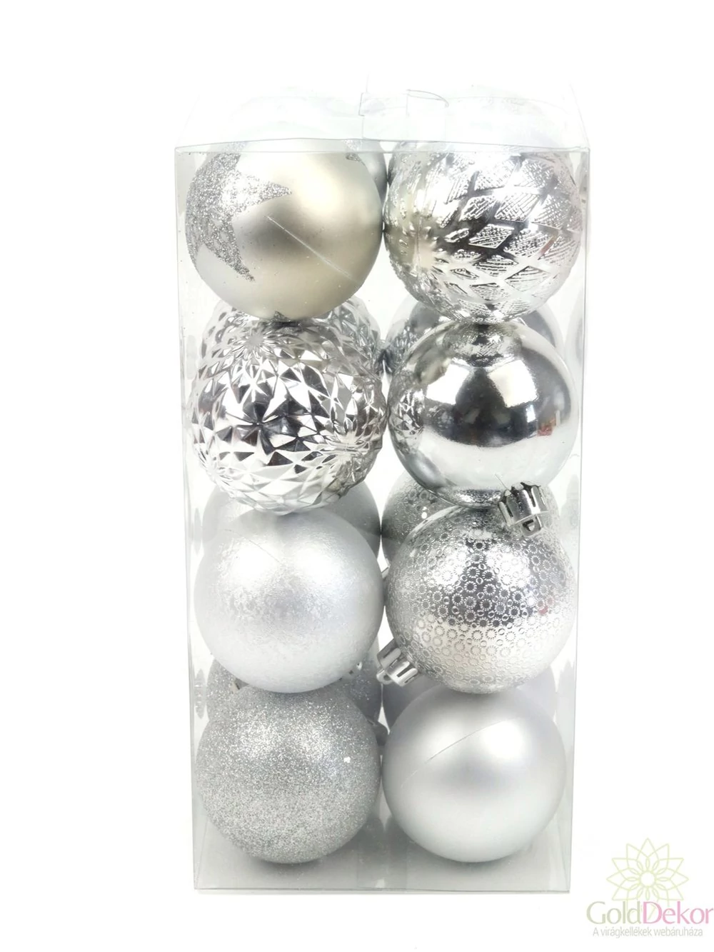 Gömb szett 6 cm - Ezüst