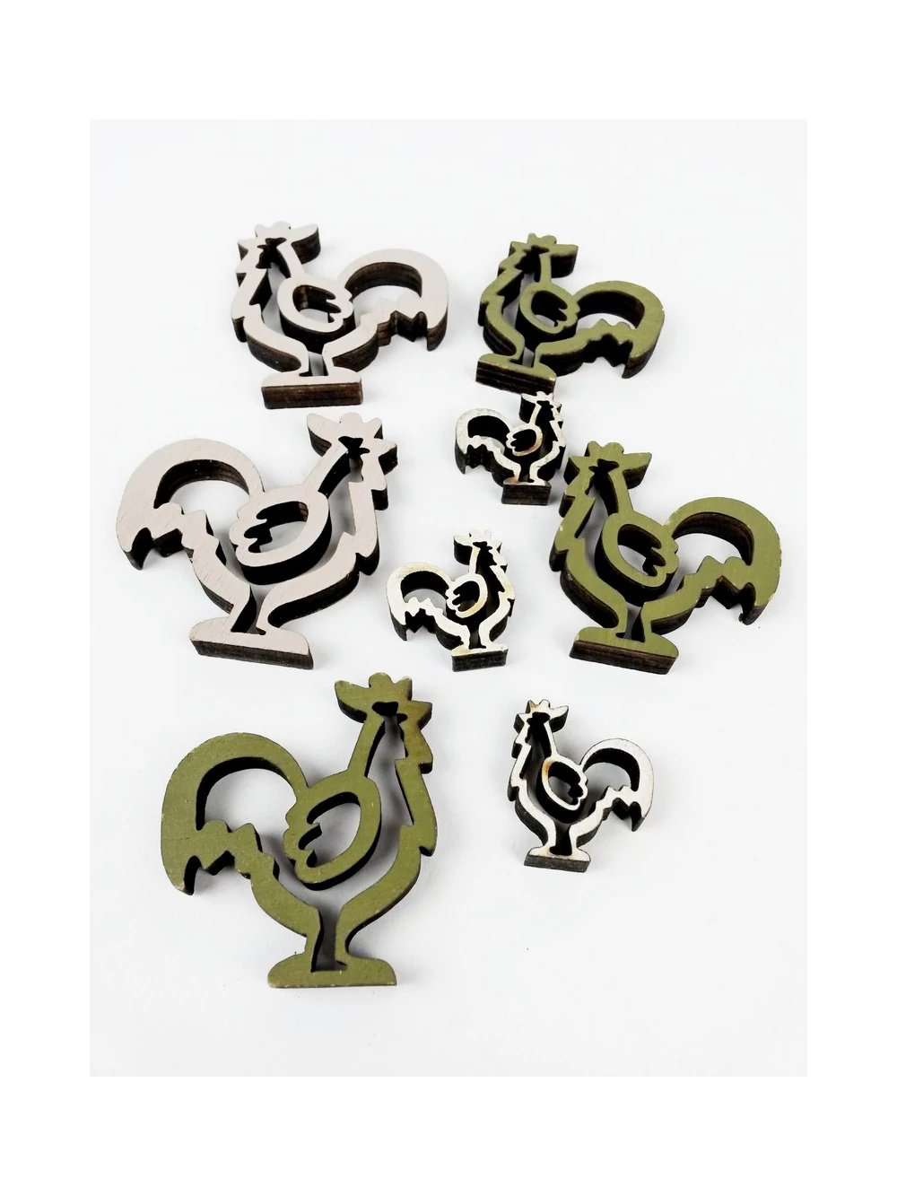 Fa színes kakas szett mix