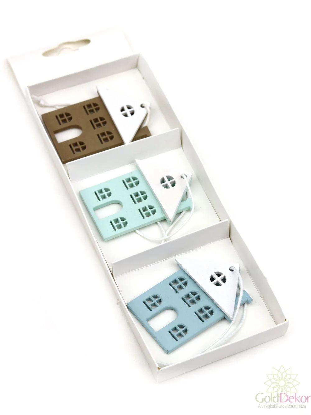 Fehér tetős akasztós házikó*3 - Menta