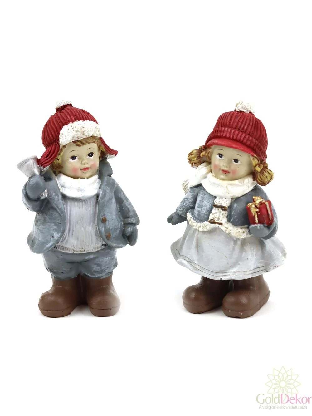 Piros sapkás téli figura