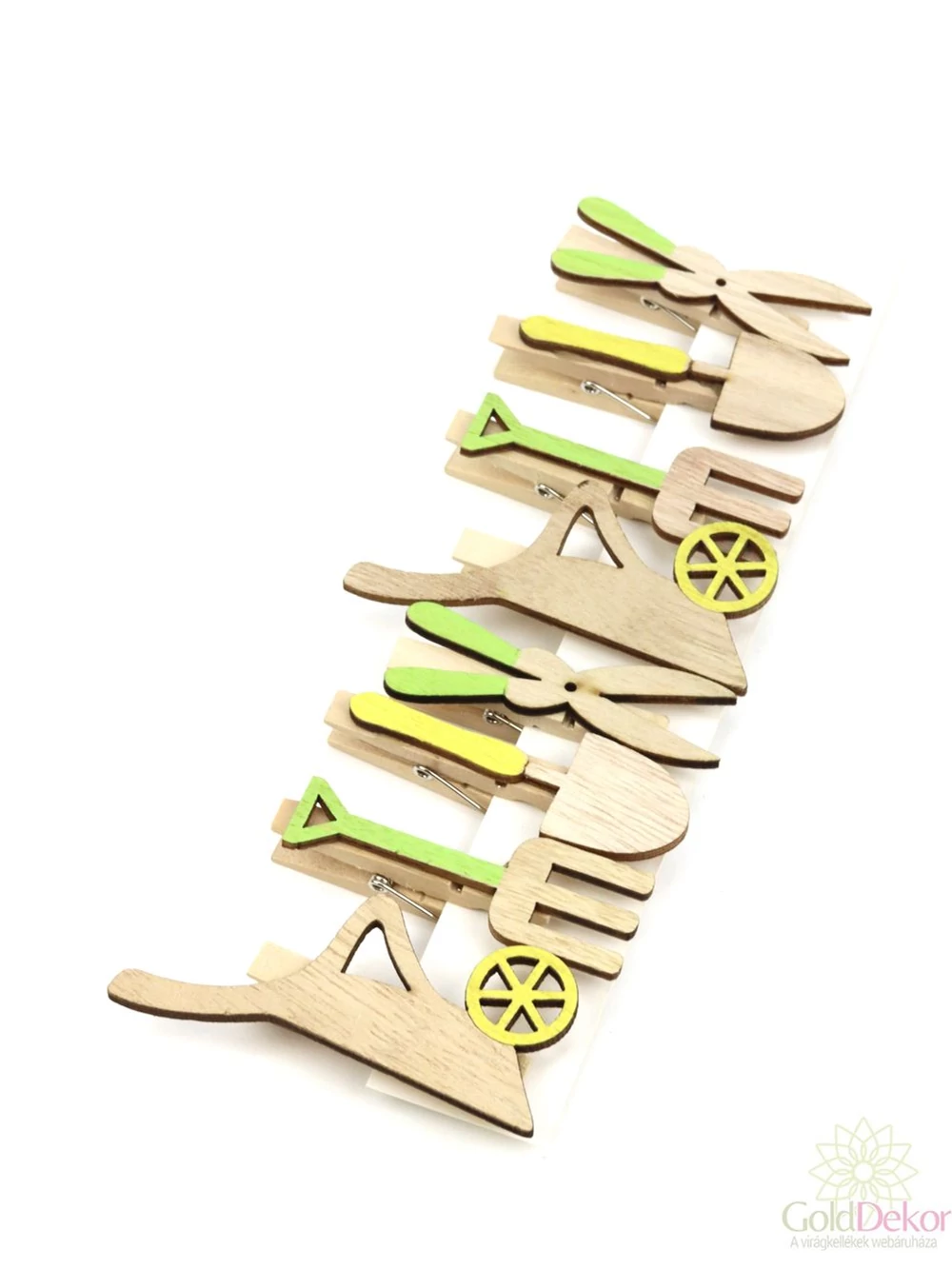 Kertiszerszámos fa csipeszek*8