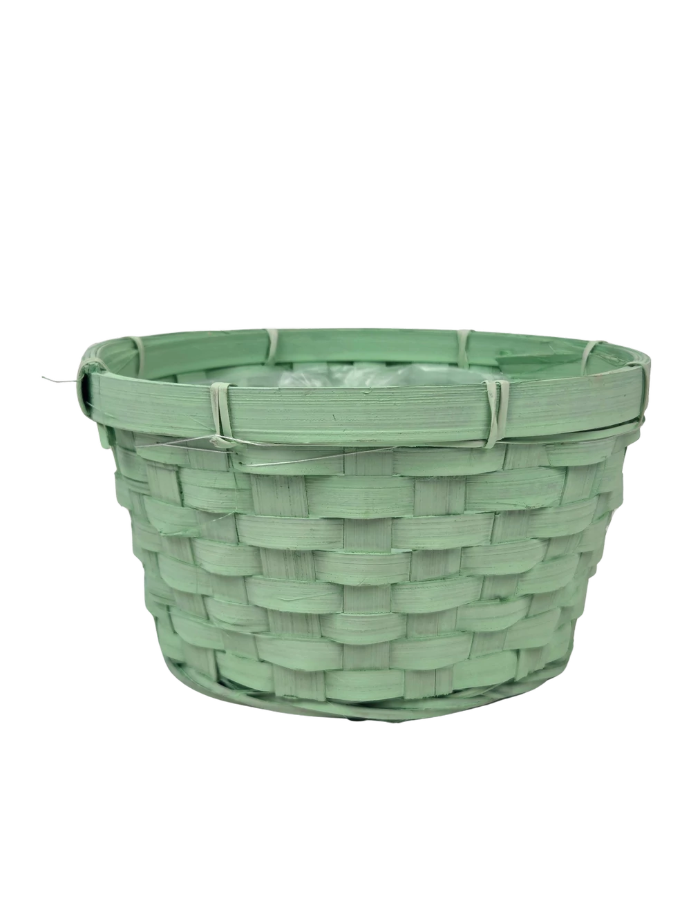 Színes kerek bambusz kosár 20cm  - Vil. Zöld