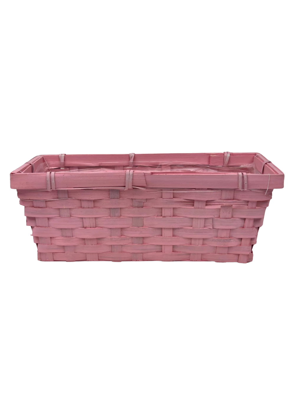 Színes tégla bambusz kosár 25cm - Rózsaszín