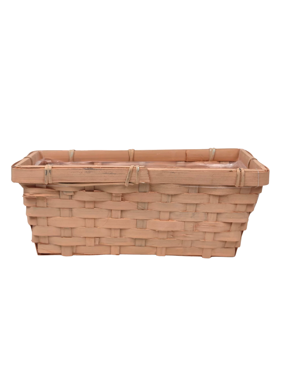 Színes tégla bambusz kosár 25cm - Barack