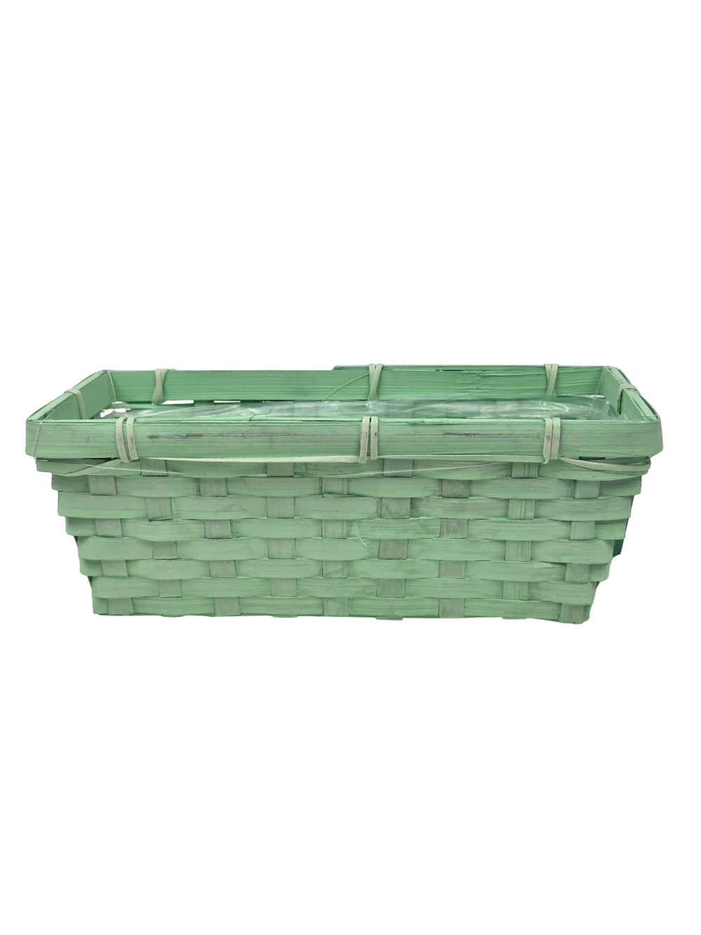 Színes tégla bambusz kosár 25cm - Vil.zöld