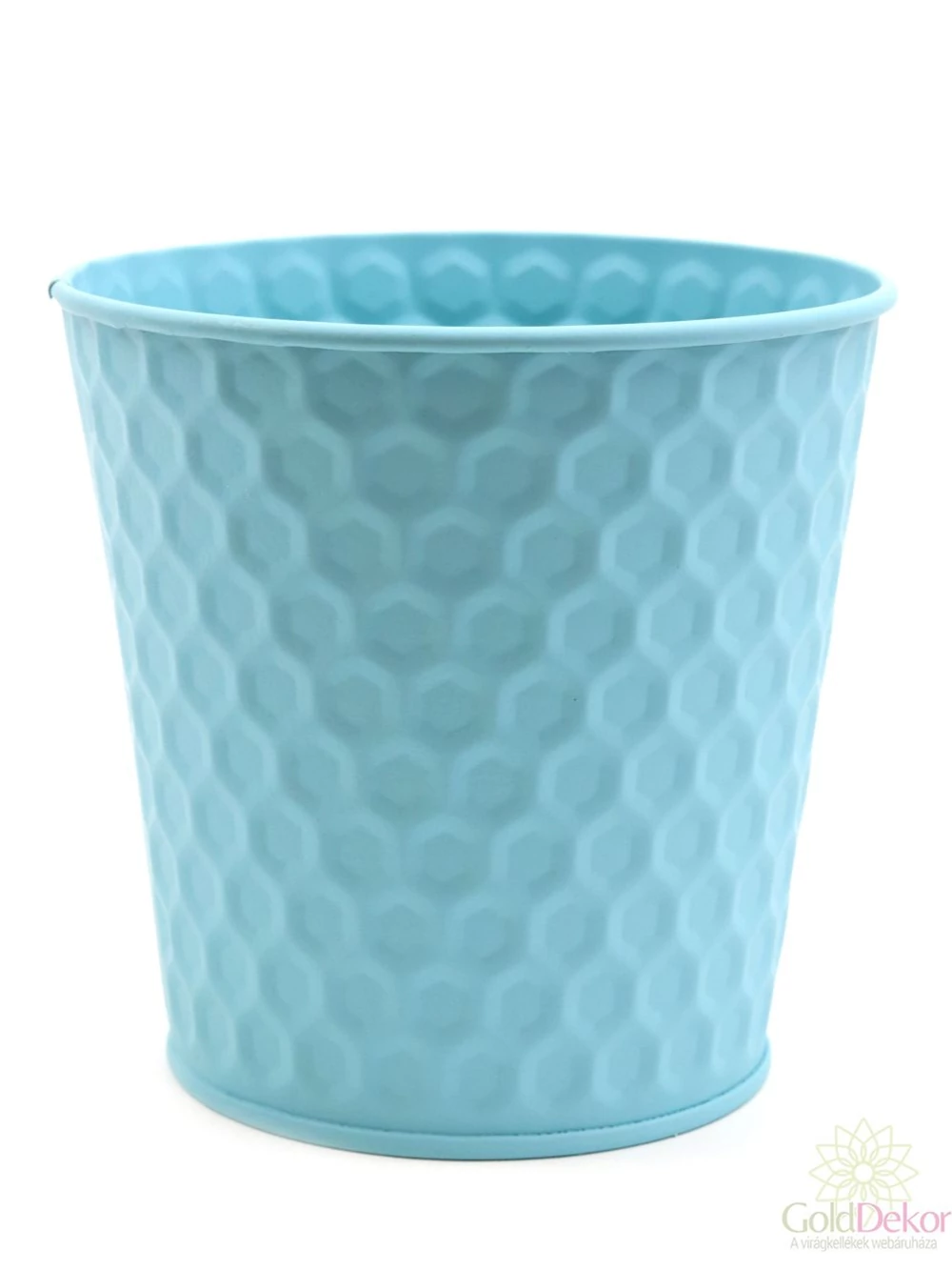 Nyomott mintás bádog kaspó D - Kék