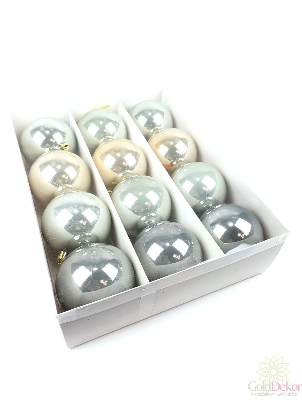 Karácsonyi pasztel gömb 8 cm B