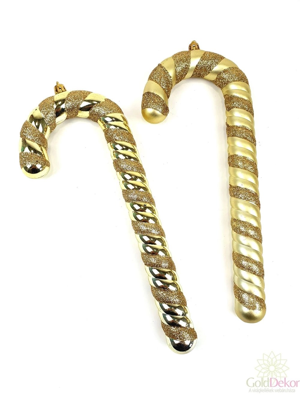 Karácsonyi bot 26 cm*2 - Arany