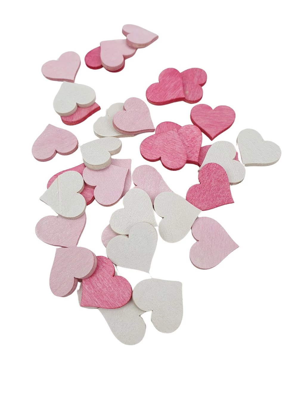 Fa dekor színes szívek*36