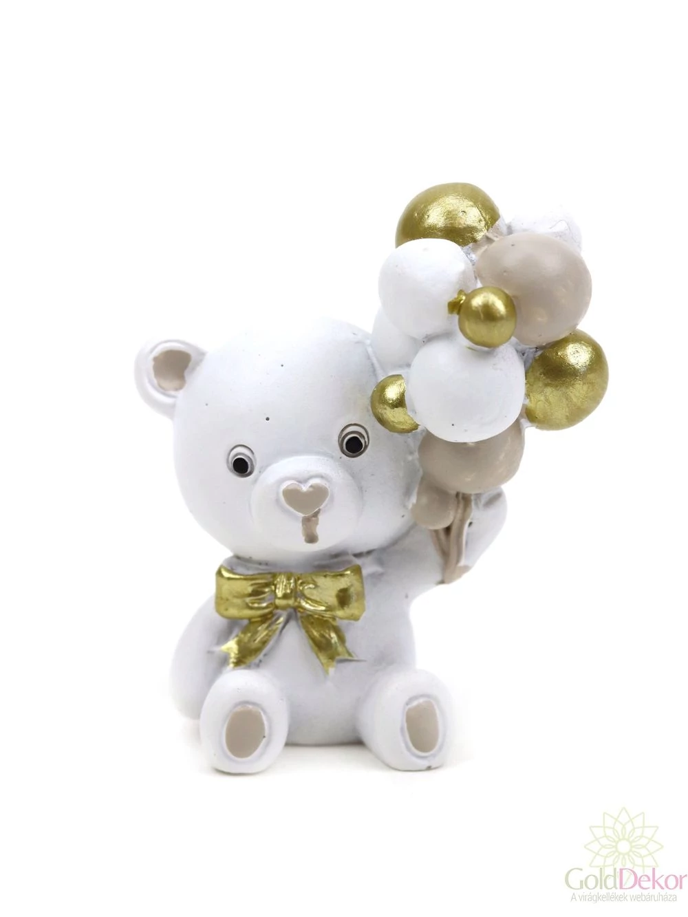 Maci figura lufival 6 cm - Fehér-arany Maci figura lufival 6 cm - Fehér-arany