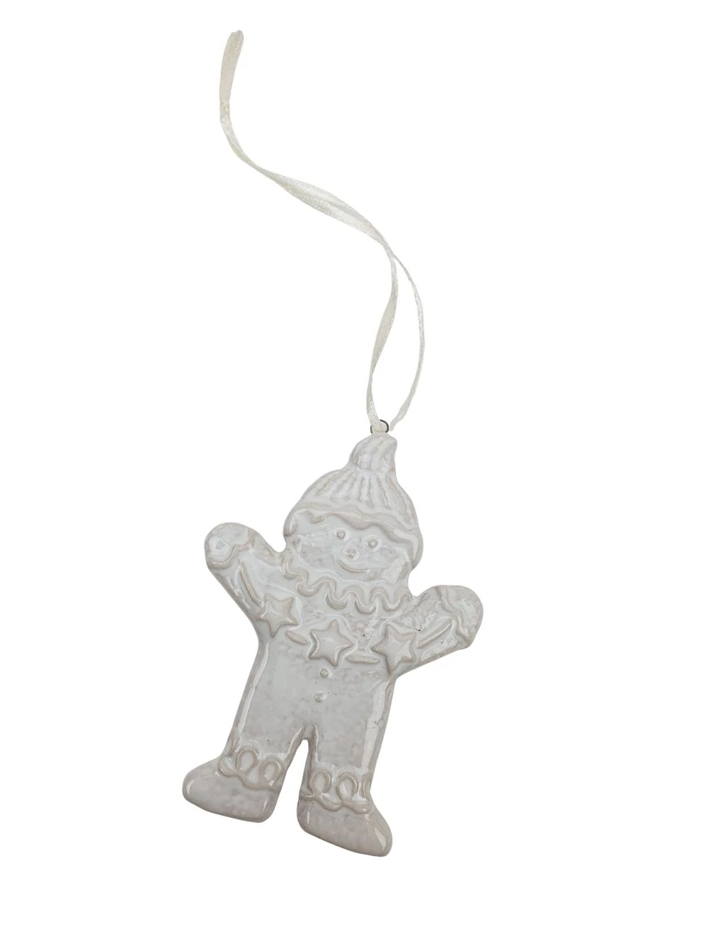 Kerámia mázas hóember figura - Csillagos Kerámia mázas hóember figura - Csillagos