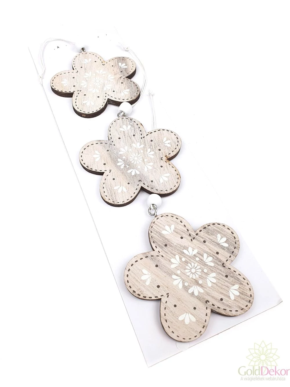 Akasztós antik fa szett*3 - Virág