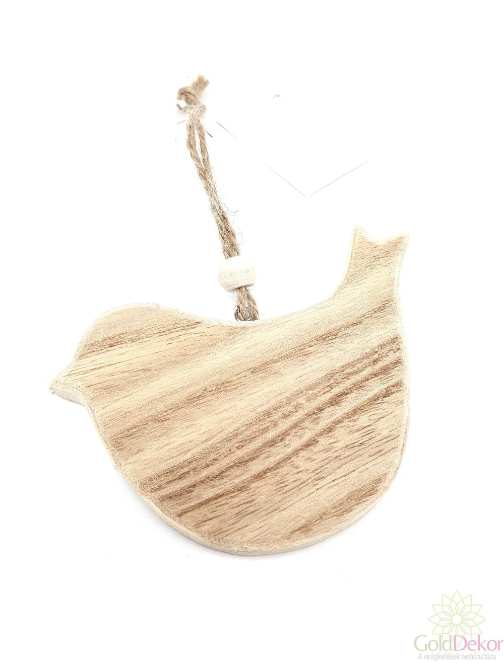 Natúr akasztós fa forma - Madár