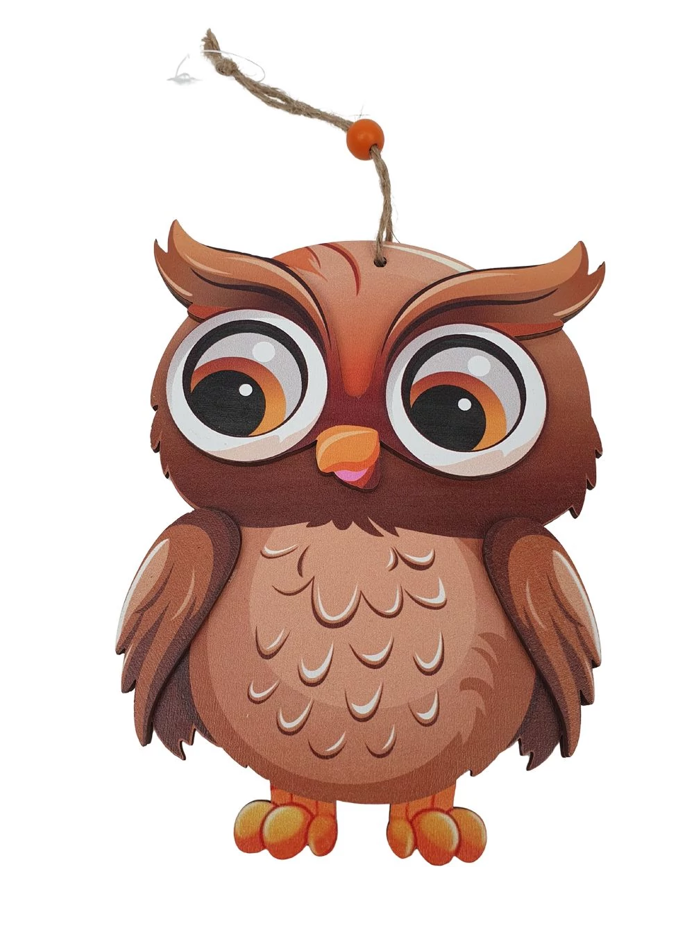 Fa dekor akasztós színes - Bagoly