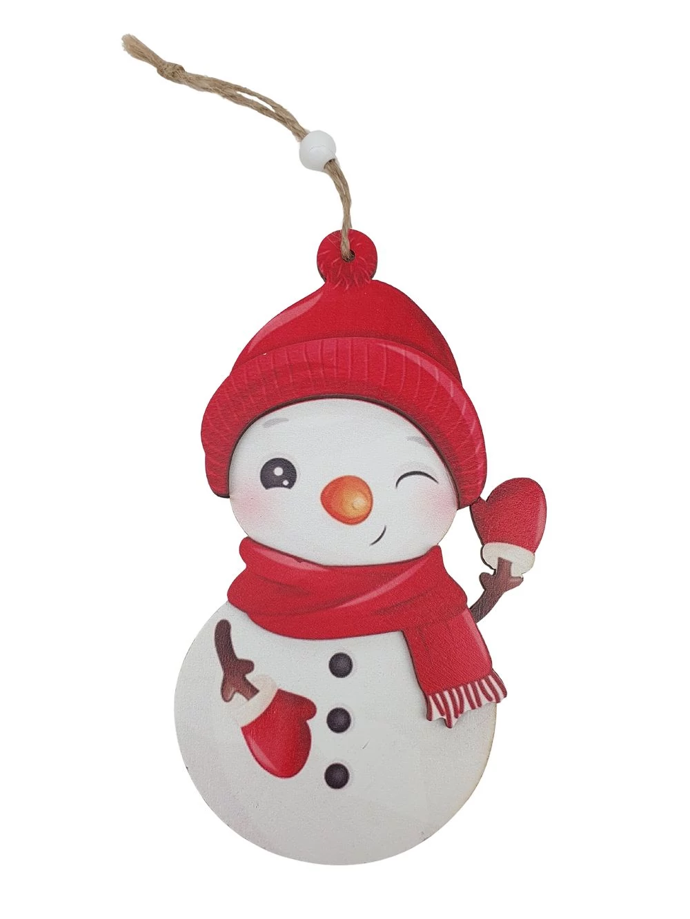 Piros sapkás integetős hóember 15 cm Piros sapkás integetős hóember 15 cm