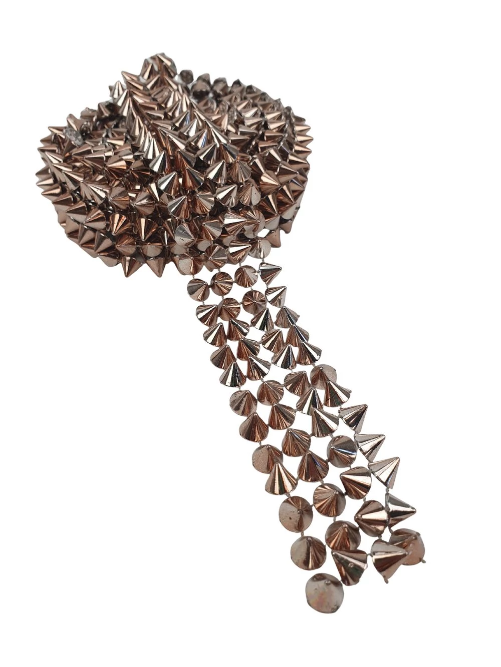 Strassz szalag Szegecs- Barna