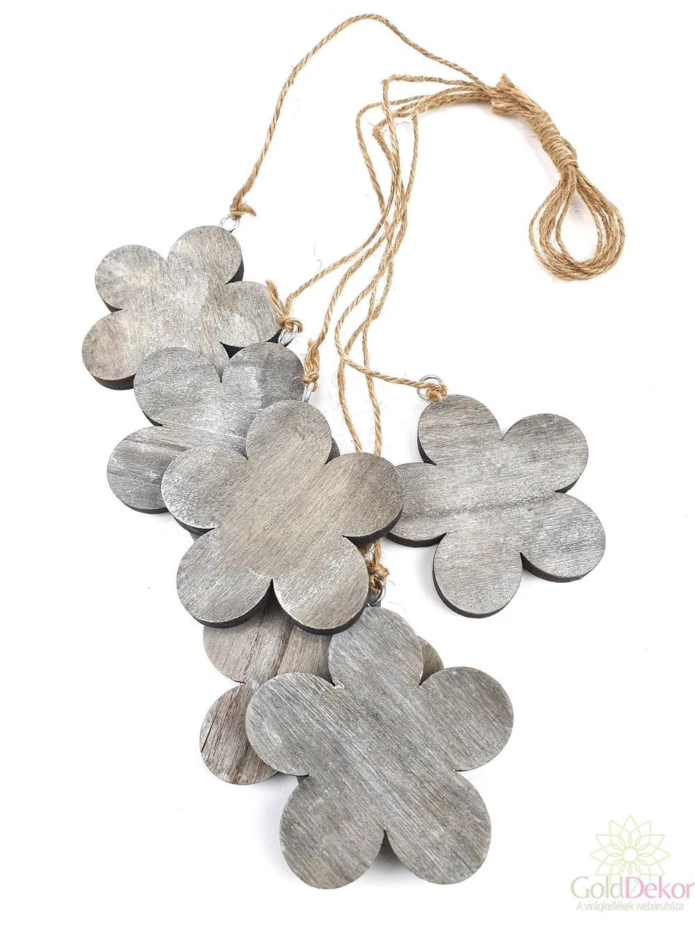 Fa virág - 6,5*6 - Szürke
