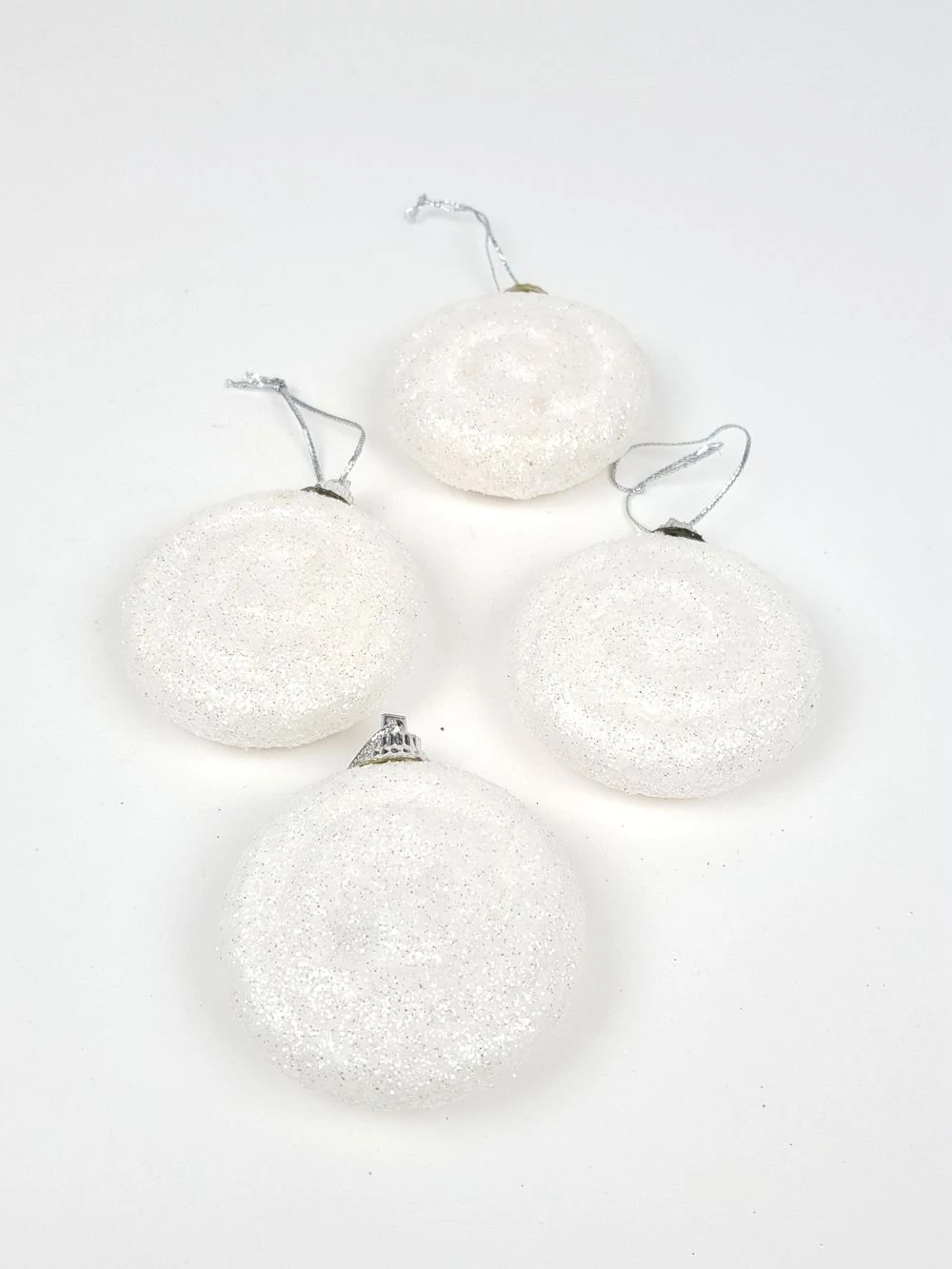 Kerek csillámos karácsonyi dísz