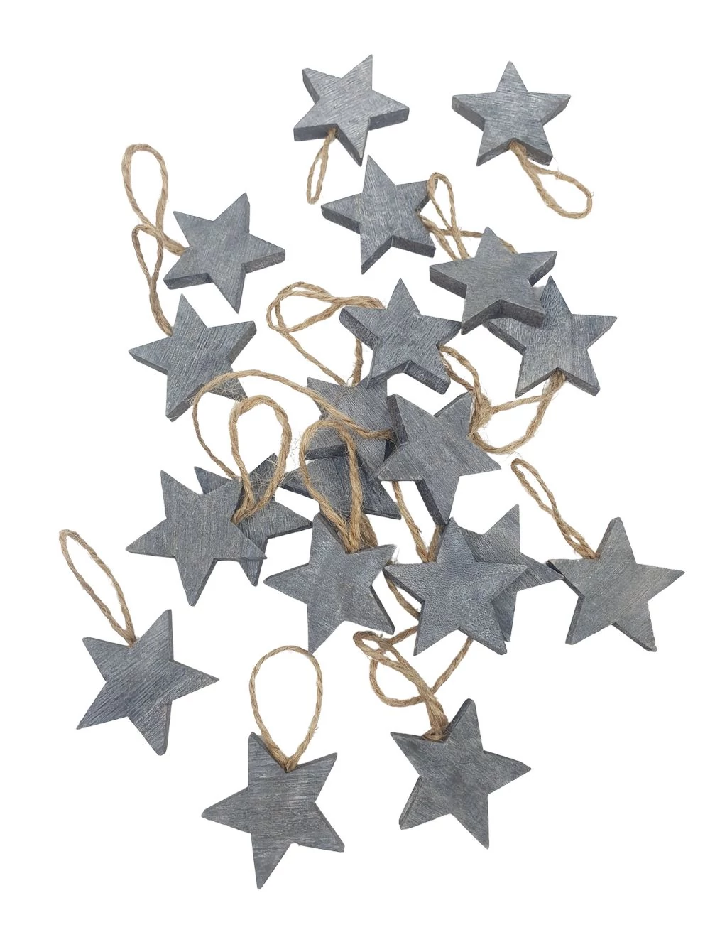 Akasztós rusztikus fa csillagok - Szürke Akasztós rusztikus fa csillagok - Szürke