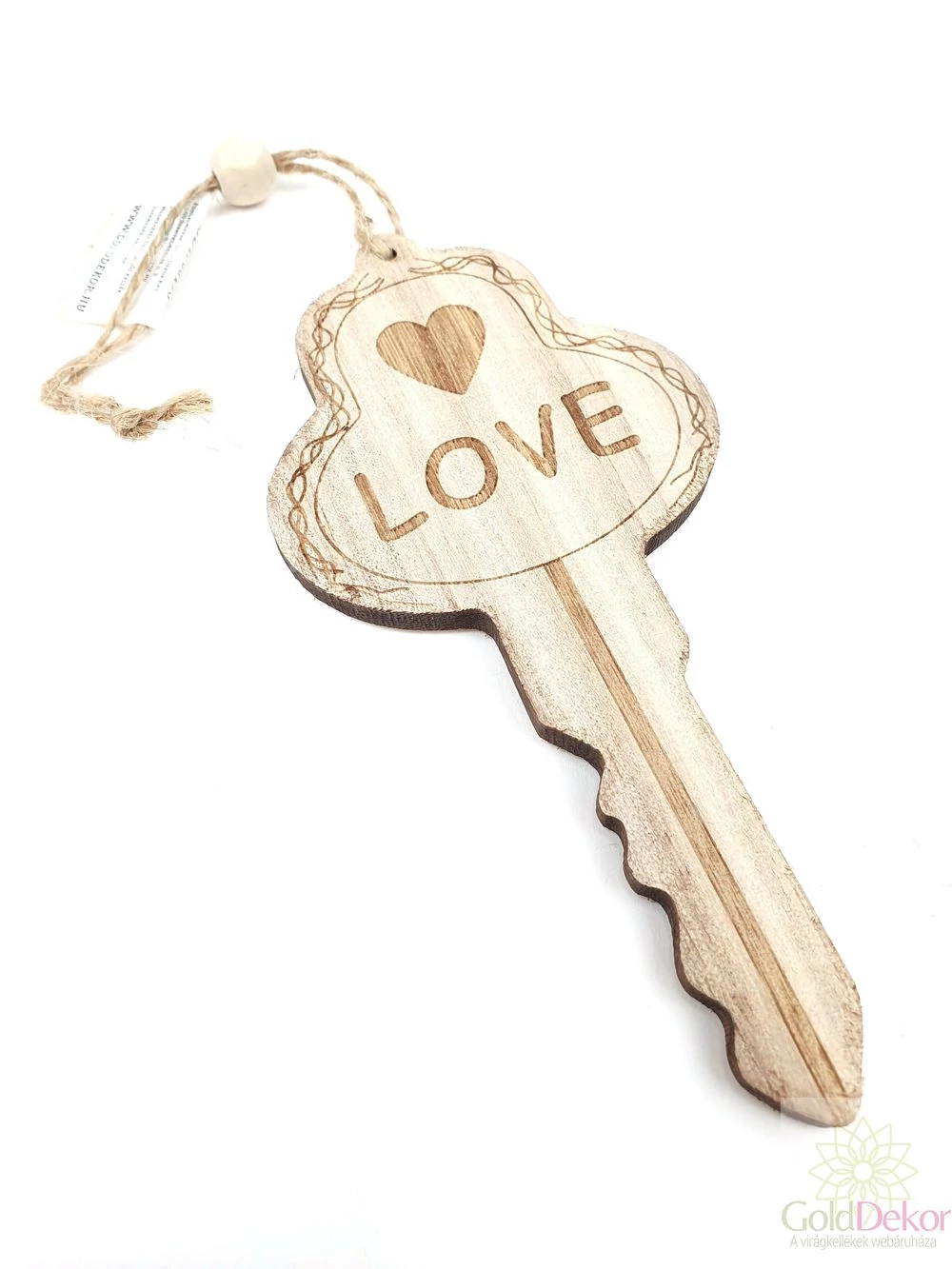 Fa dekor kulcs - Natúr