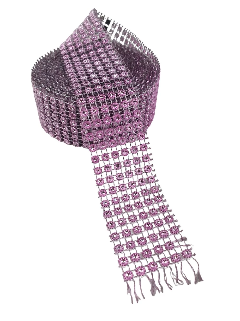 Strassz szalag virágos - Rózsaszín