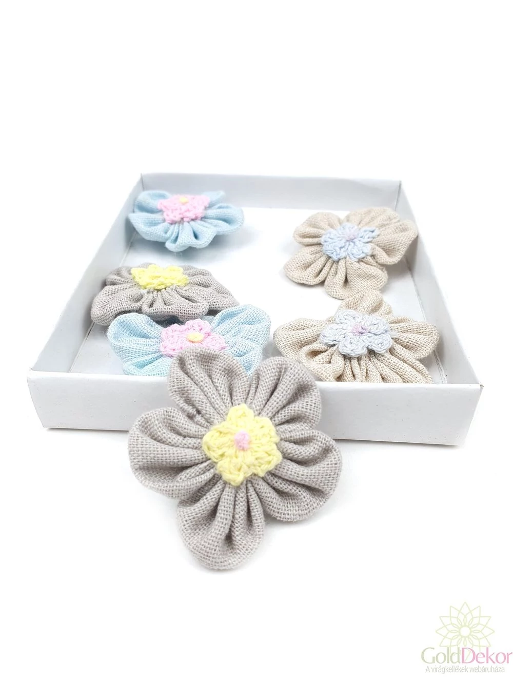 Textil dekor öntapadós színes középpel