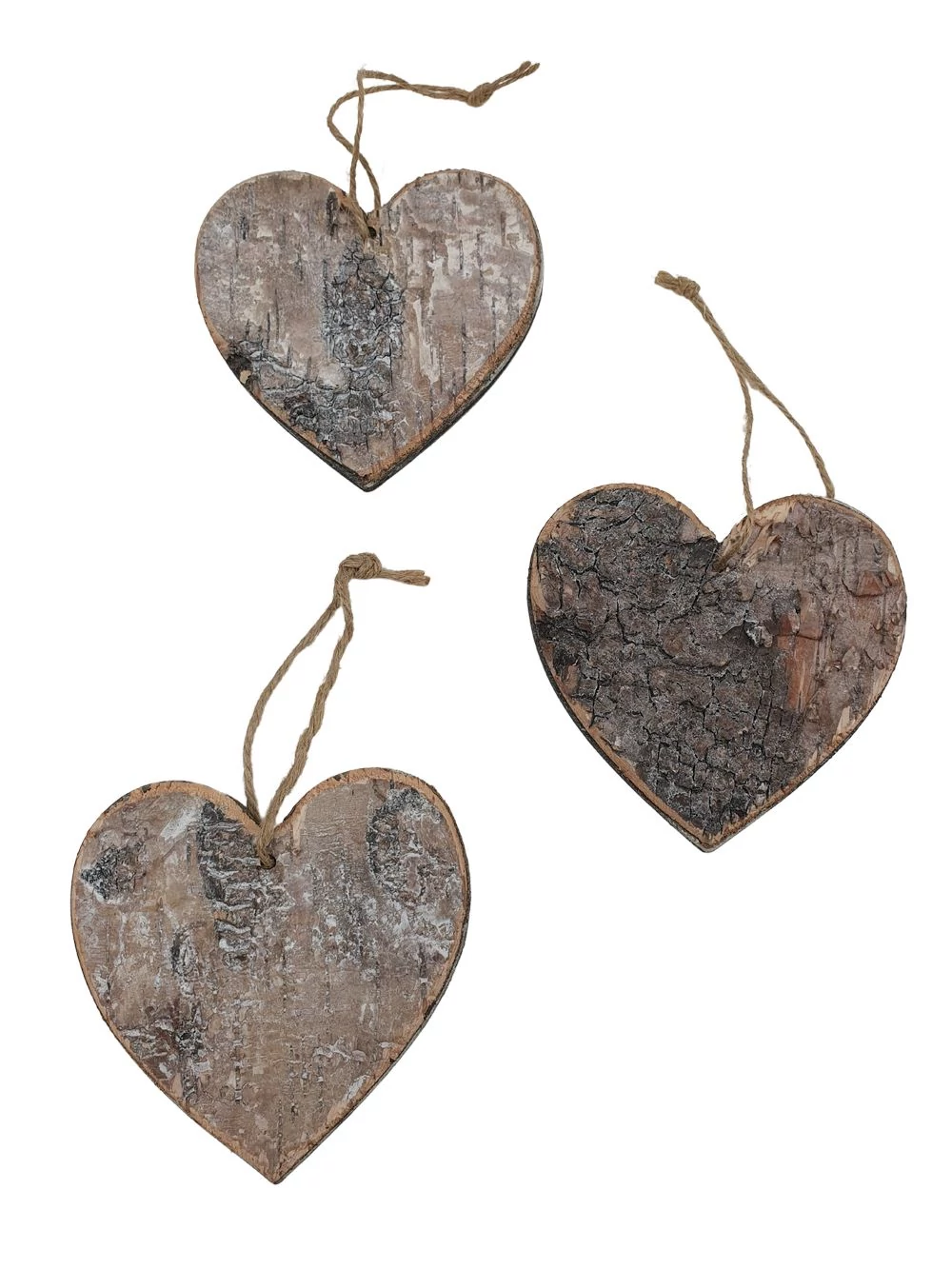 Akasztós nyírfa szív 10 cm*3