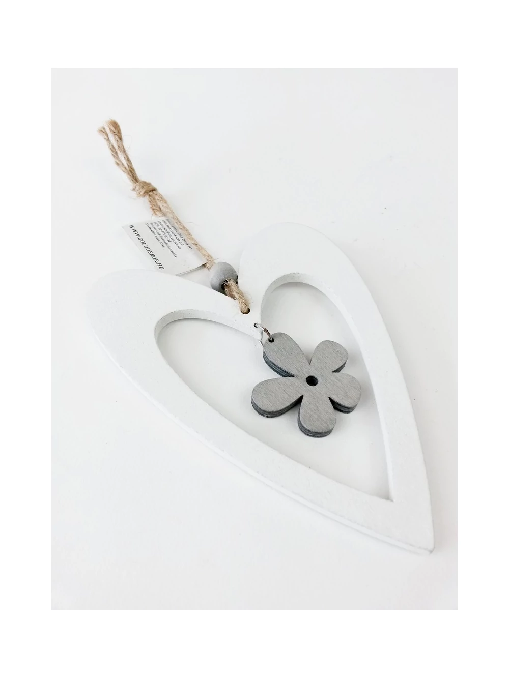 Akasztós fa szv virággal - Fehér