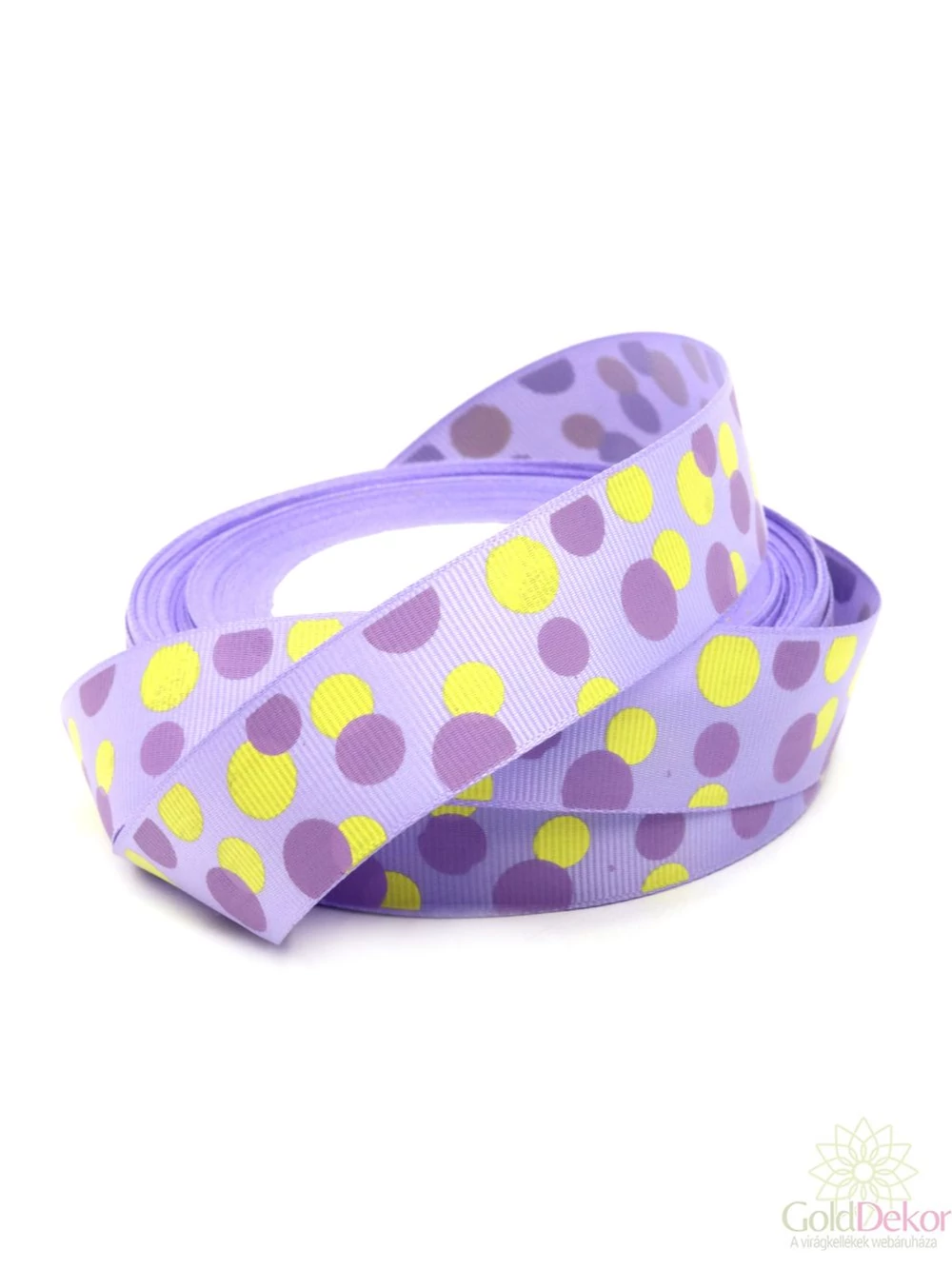 Textil szalag mix pöttyös - Lila
