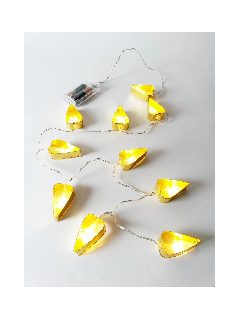 Led girland fém szív