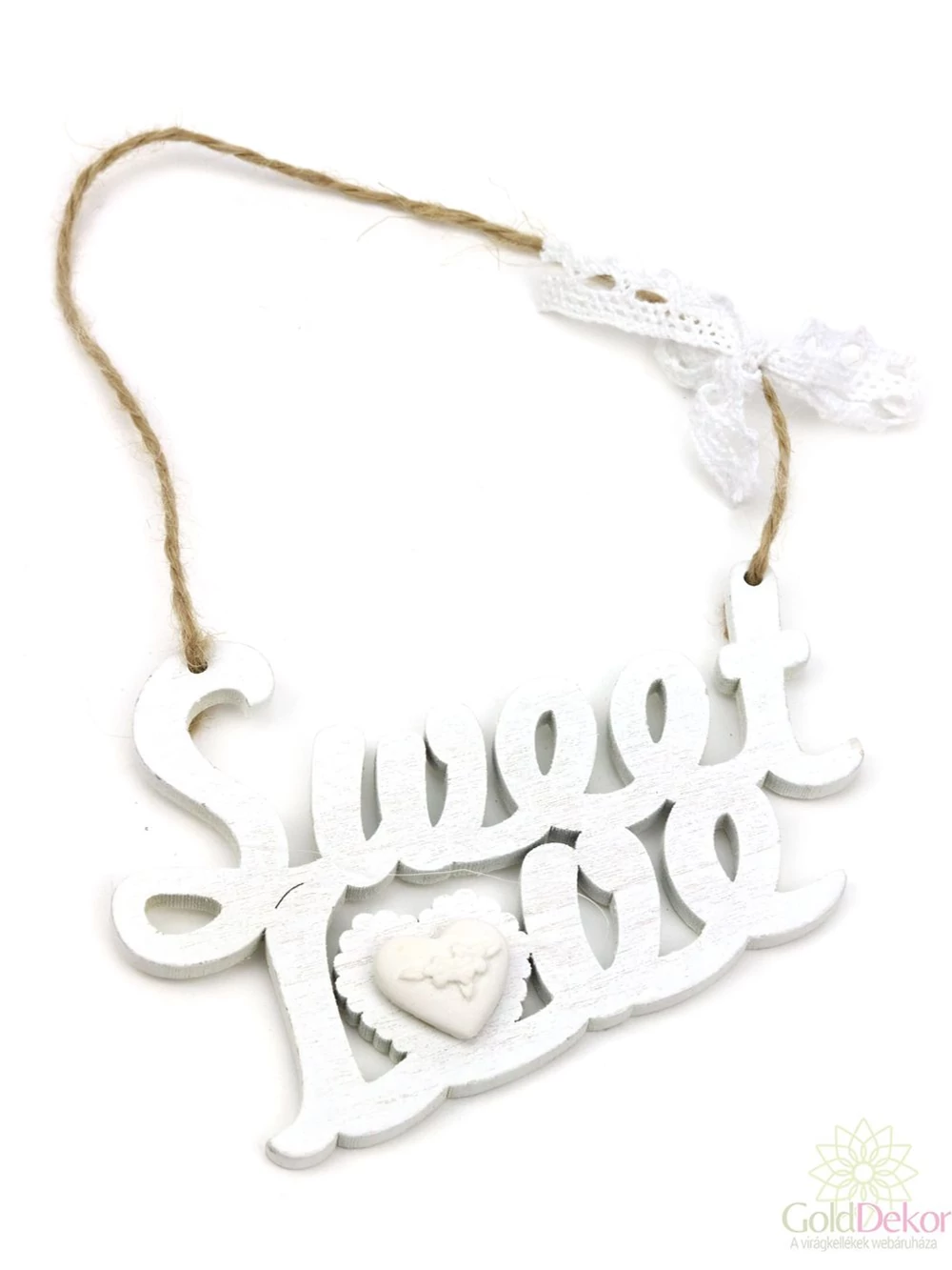 Sweet Love felirat - Fehér