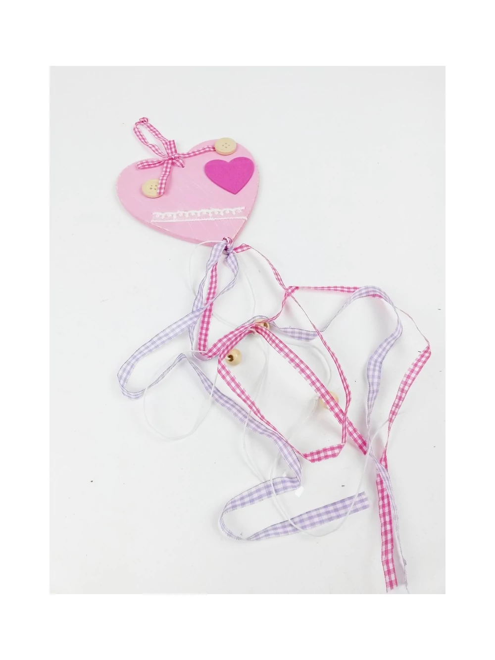 Kockás szalagos szív kopogtató