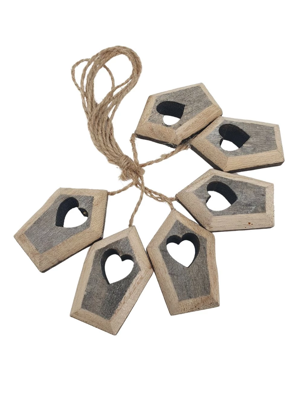 Zsinóros fa dekor házikó - Szürke