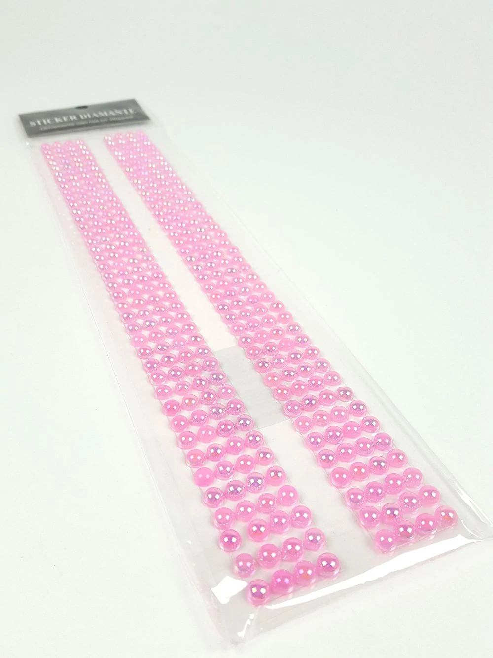 Öntapadós strassz fél gyöngy - Rózsaszín