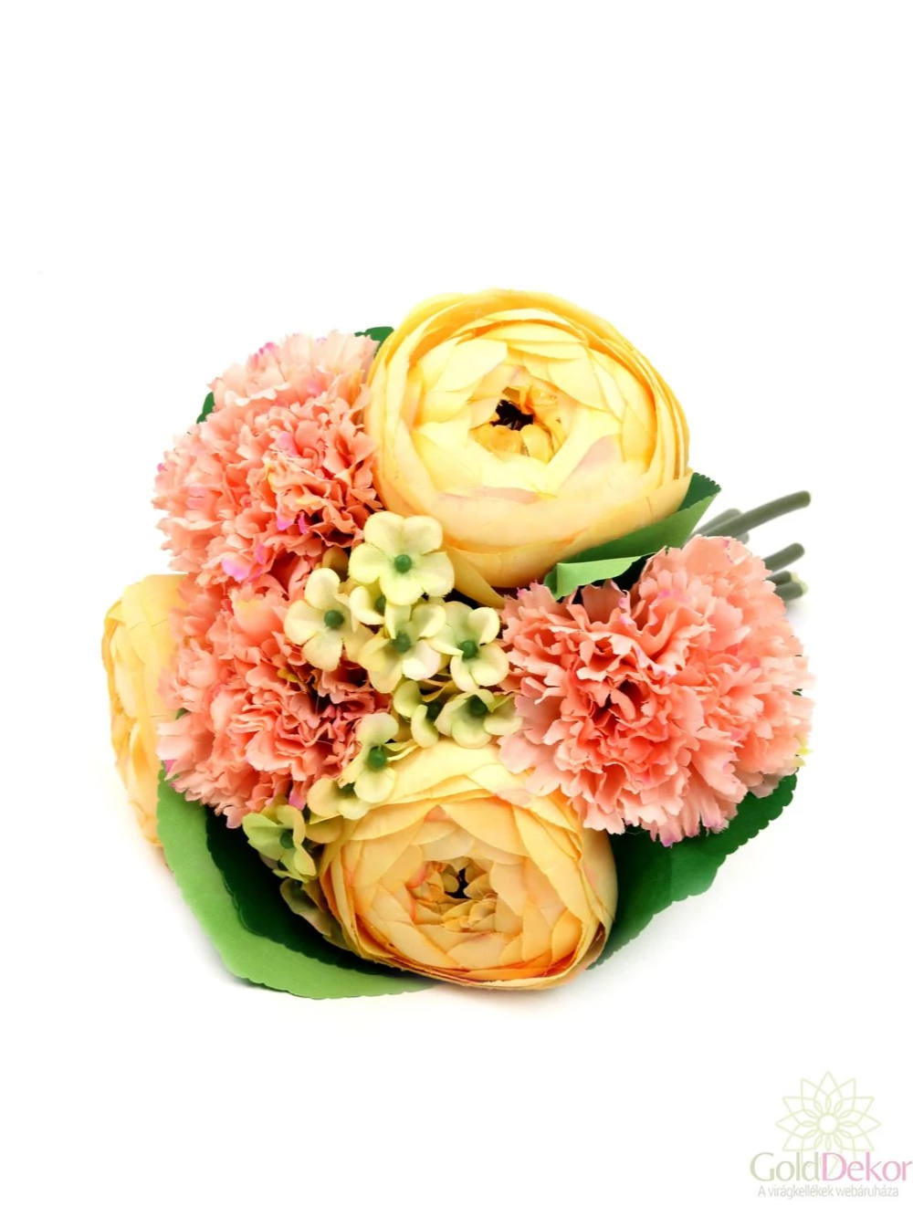 Dekor paeonia-szegfű csokor -Barack