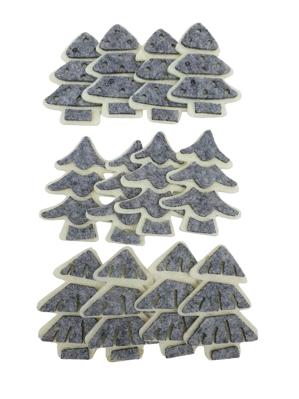 Filc fenyőfa szett - Szürke