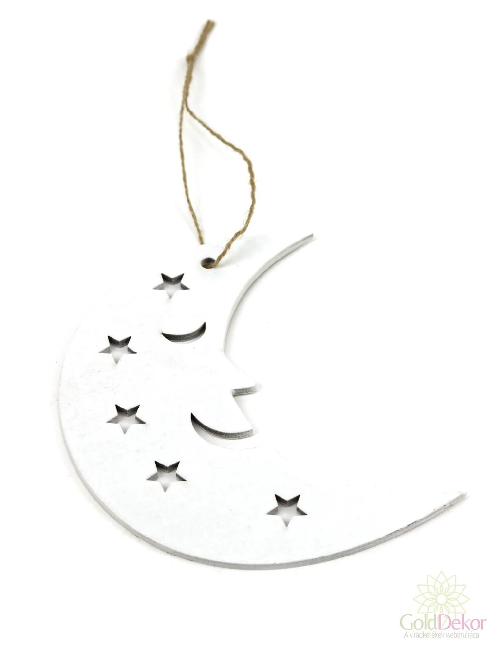Akasztós fa hold ablakdísz