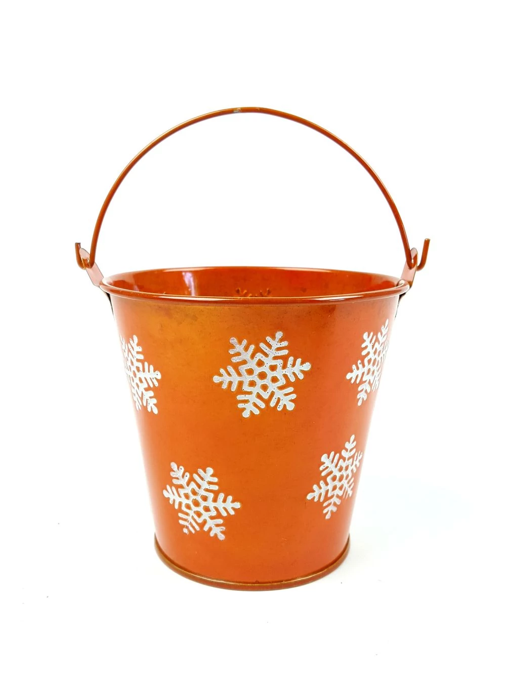 Hópelyhes metál bádog vödör - Narancs
