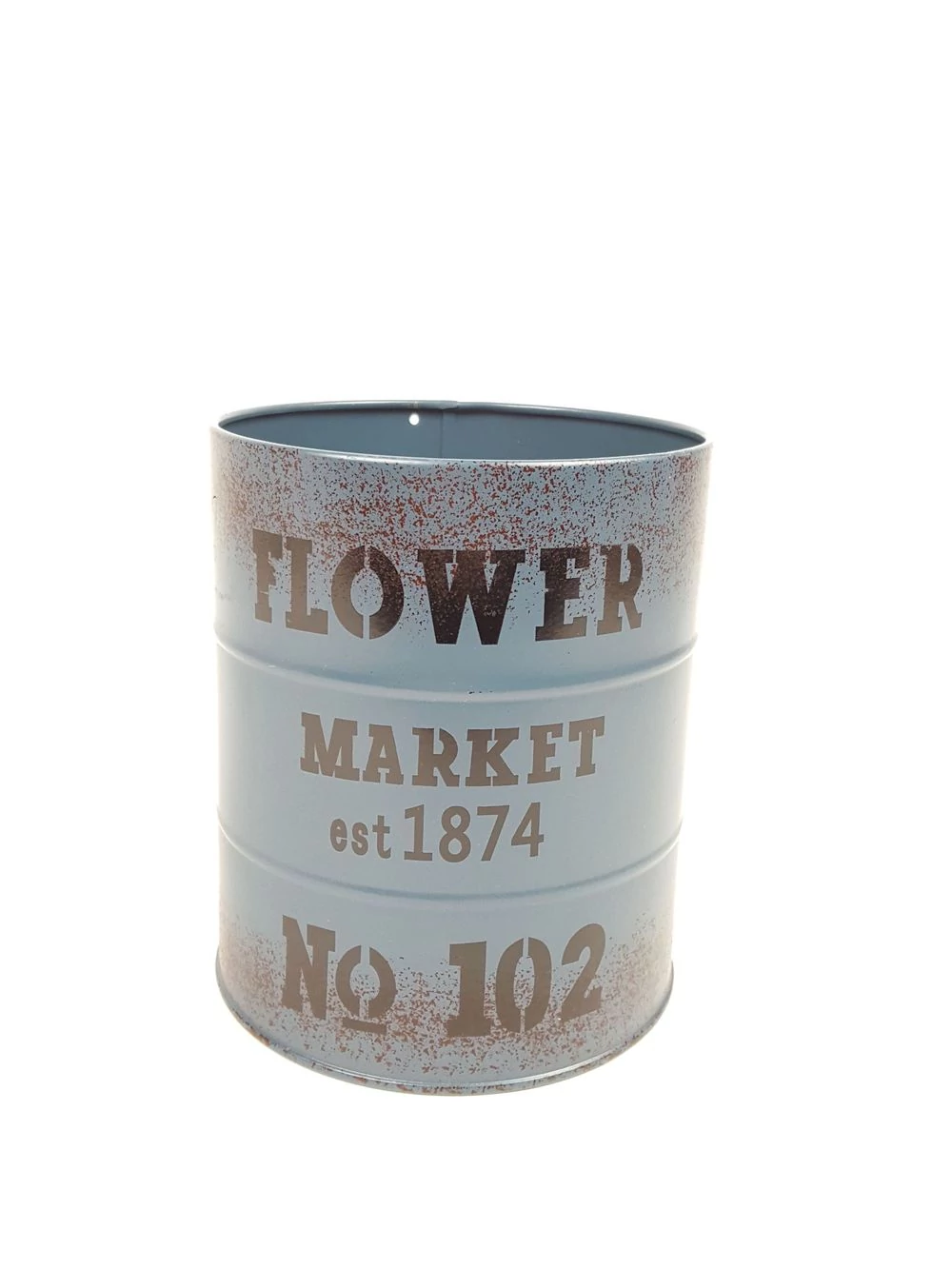 Bádog hordó kaspó - Kék