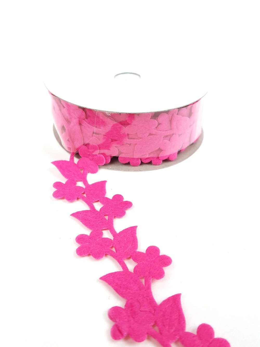 Filc szalag virág inda - Pink