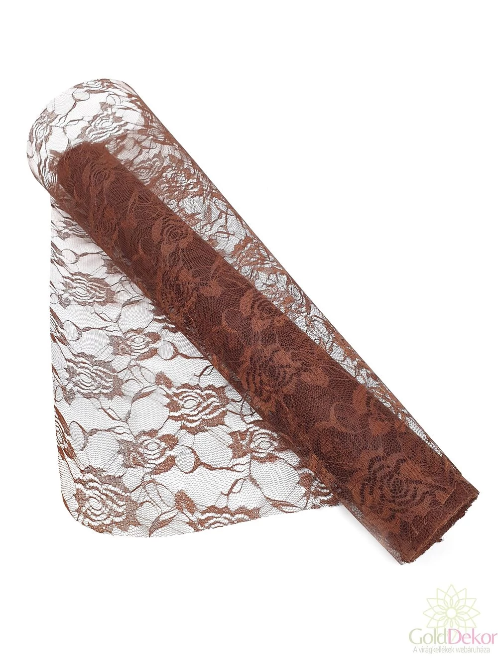 Rózsamintás lace háló - Barna