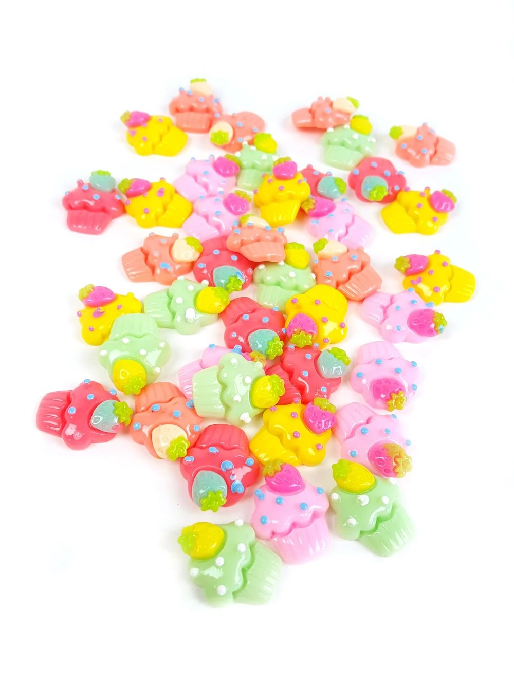 Műanyag dekor - Epres muffin