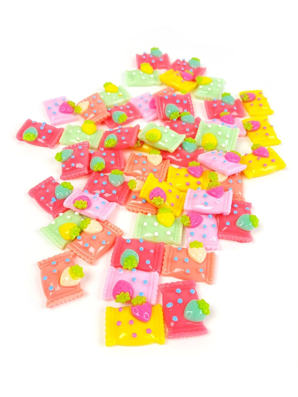 Műanyag dekor - Zacskós epres cukor