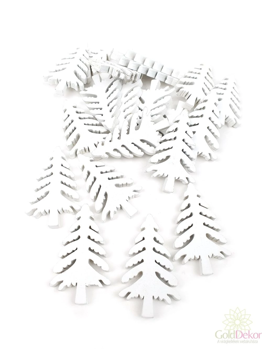 Fa dekor fenyőfa*20 - Fehér